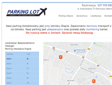 Tablet Screenshot of parkinglot.pl